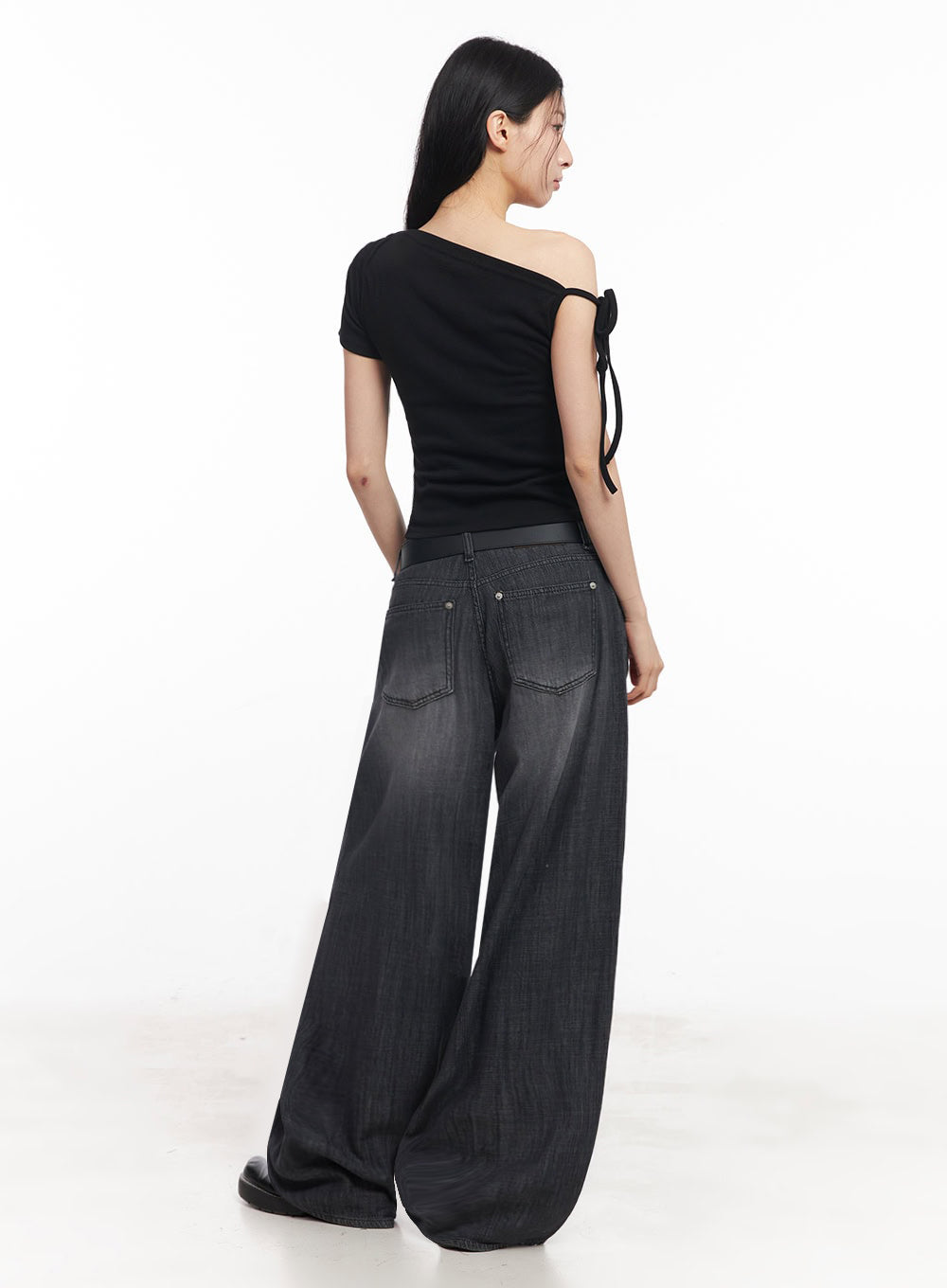 One-Shoulder Ribbon Top IY529