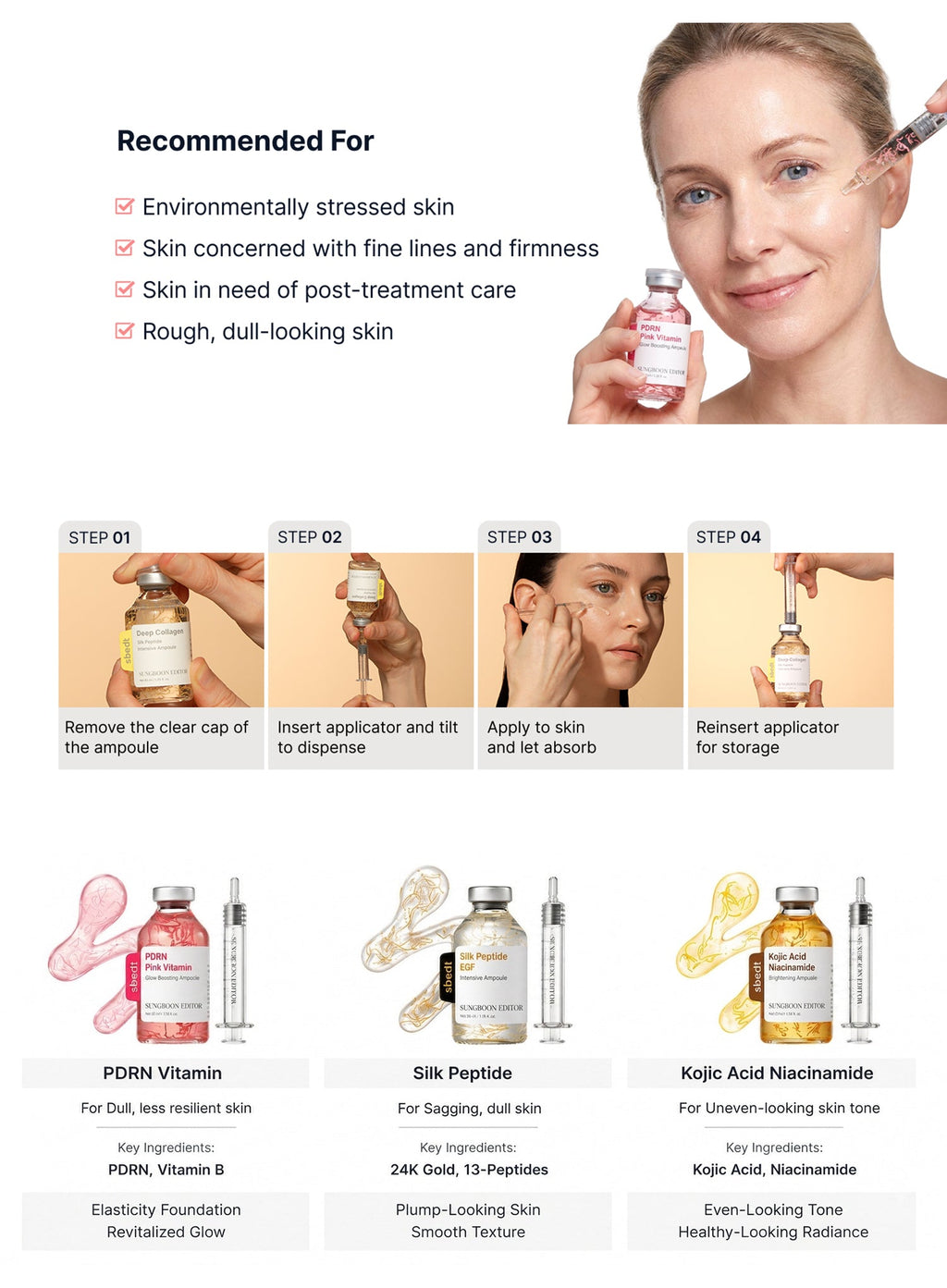 PDRN Pink Vitamin Glow Boosting Ampoule (35ml)