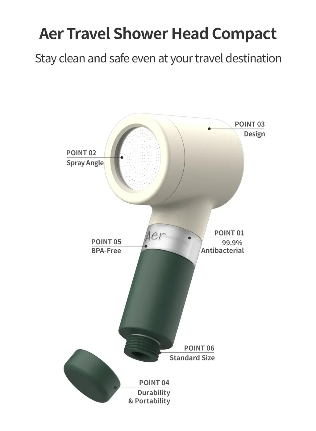 Water Solution Travel Shower Compact (1ea)