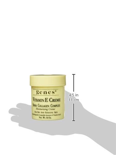 Genes Vitamin E Creme Swiss Collagen Complex Moisturizing Creme for Dry and Sensitive Skin 16 oz
