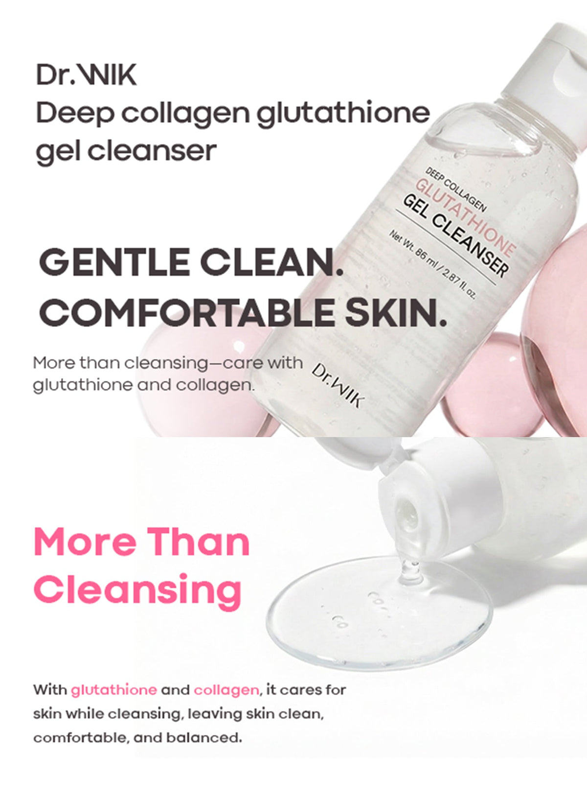 Deep Collagen Glutathione Gel Cleanser (85ml)