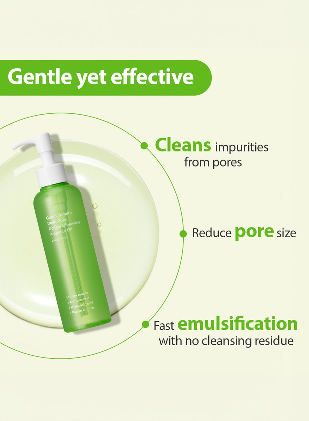 Green Tomato Deep Pore Double Cleansing Ampoule Oil (200g)