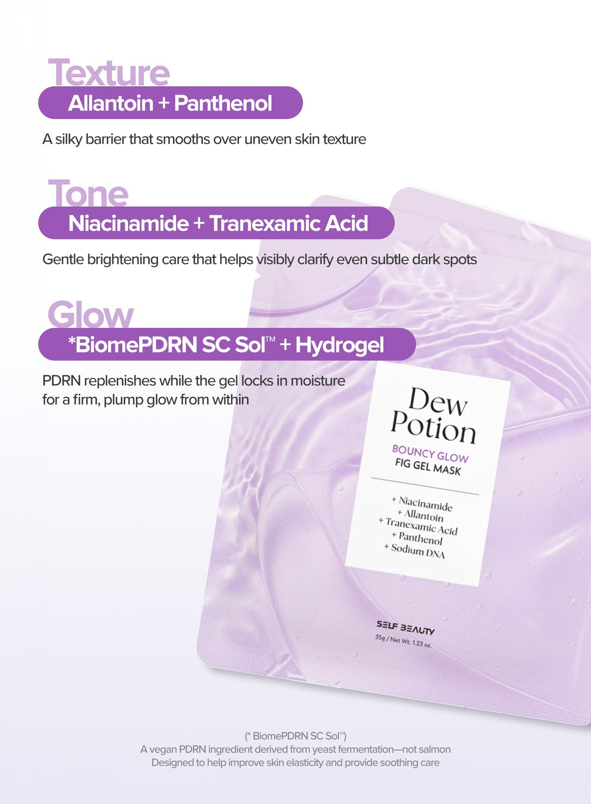 Dew Potion Bouncy Glow Fig Gel Mask (35g, 1ea)