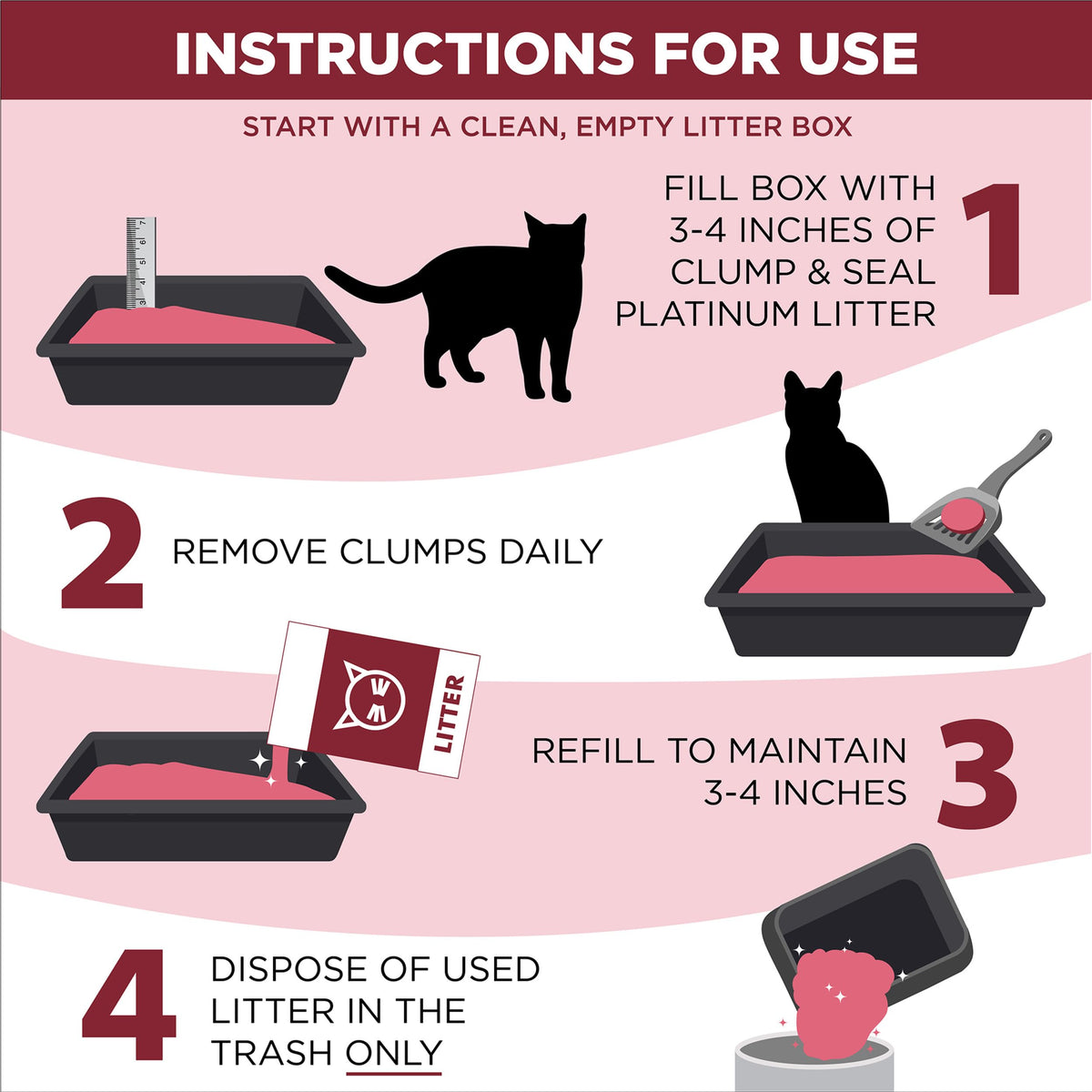 ARM & HAMMER Clump & Seal Platinum Clumping Cat Litter, Online Only, 37 Lbs