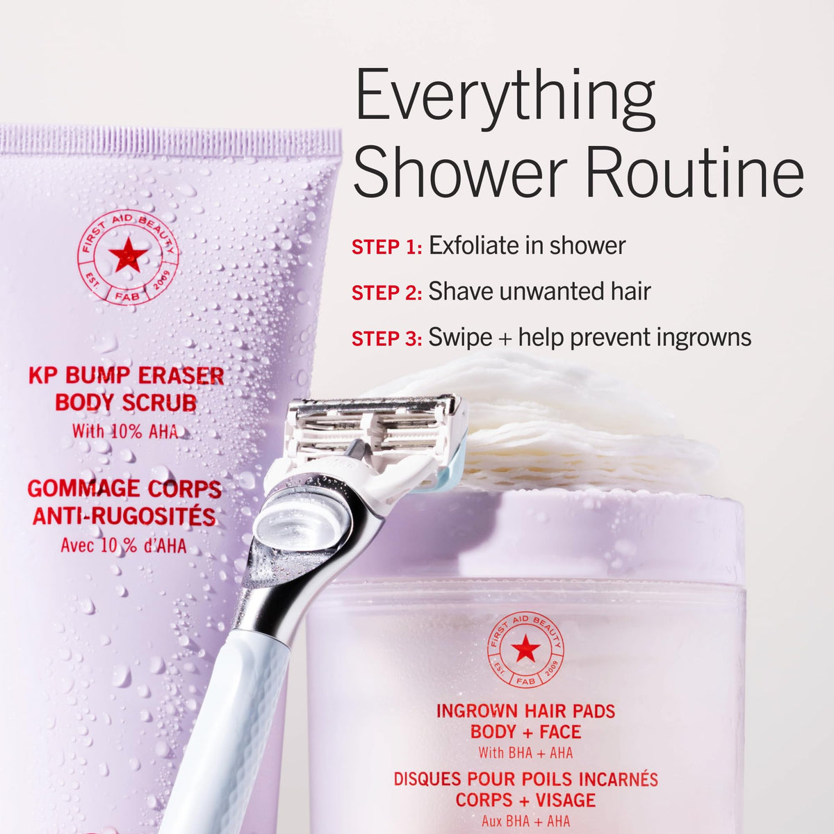 First Aid Beauty Ingrown Hair Pads with BHA and AHA