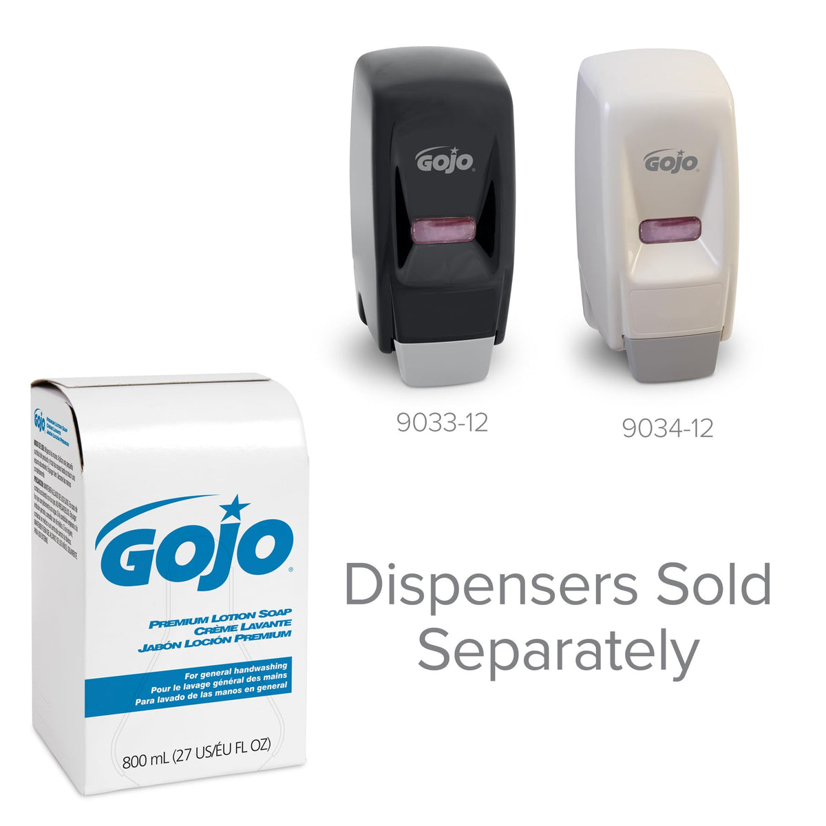 GOJO 800 Series Lotion Soap Refill, 12ct x 800 mL - 9106-12