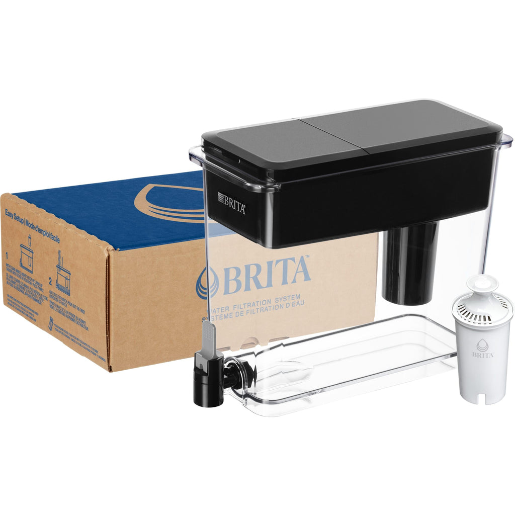 Brita X-Large 27 Cup Water Dispenser, Includes 1 Filter, Black