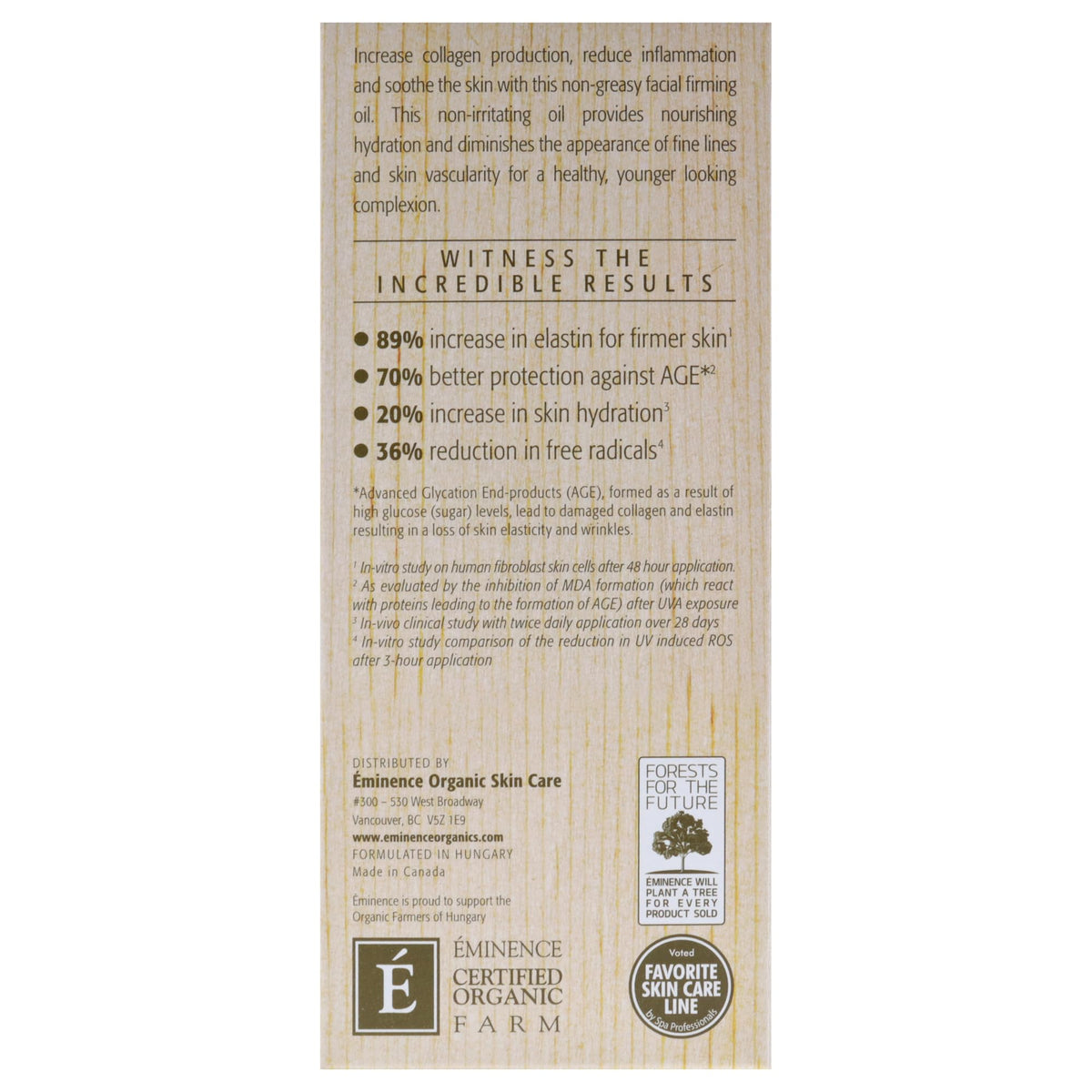 Eminence Rosehip Triple C Plus E Firming Oil for Unisex - 1 oz Oil