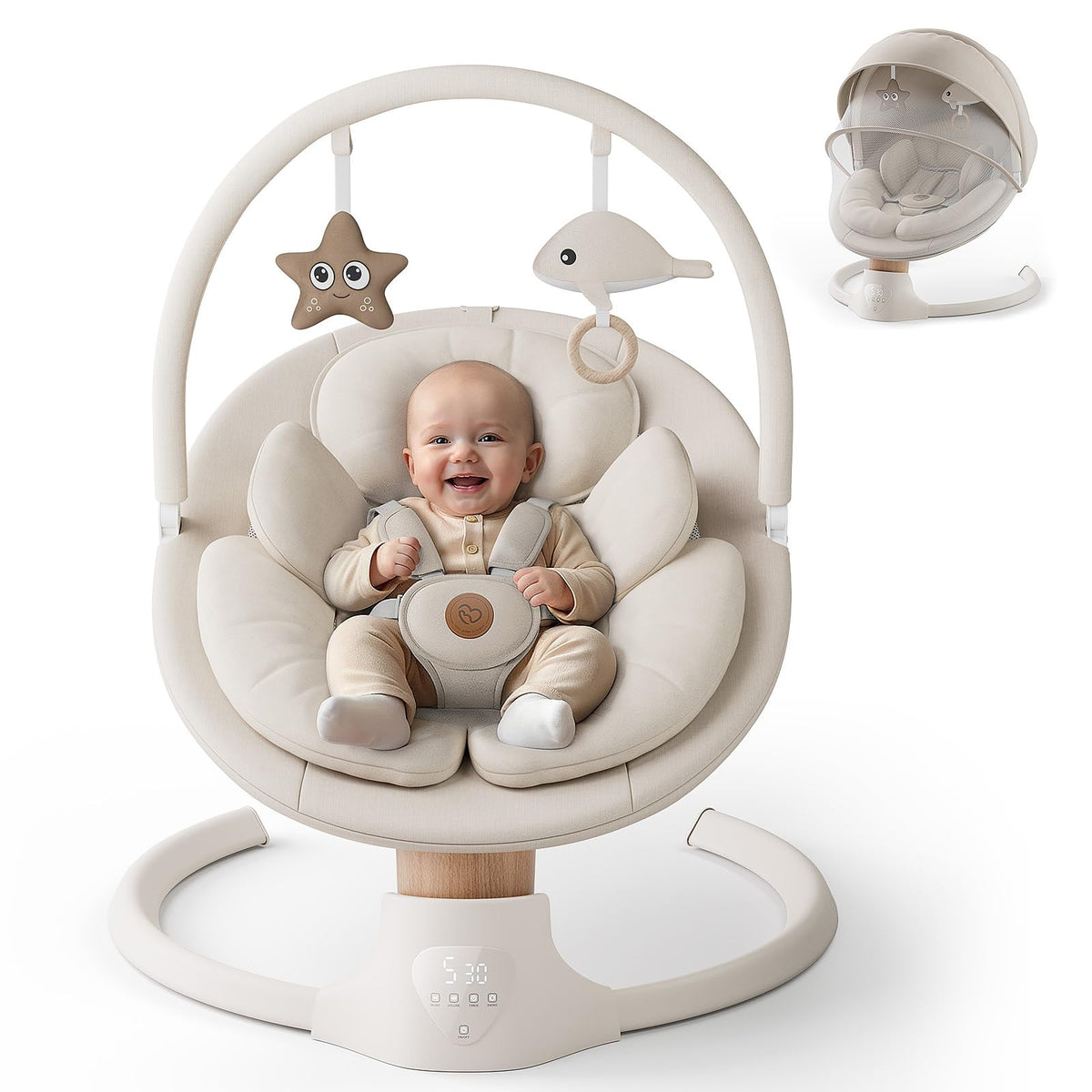 Baby Swings for Infants, FasonBaby Electric Baby Swing with Bluetooth Music