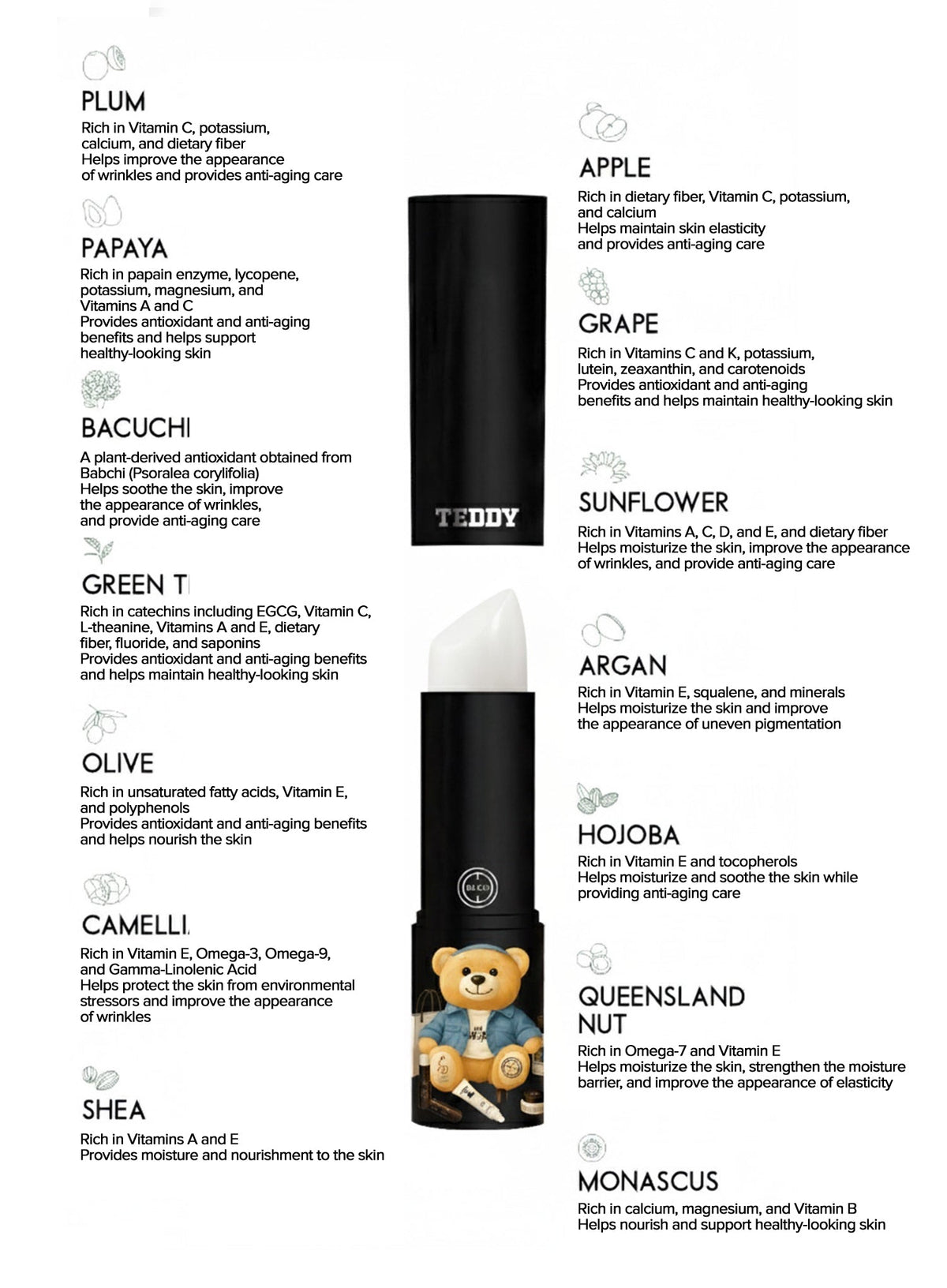 Abelian X Teddy Vegan Lip Balm 301 (3.2g)