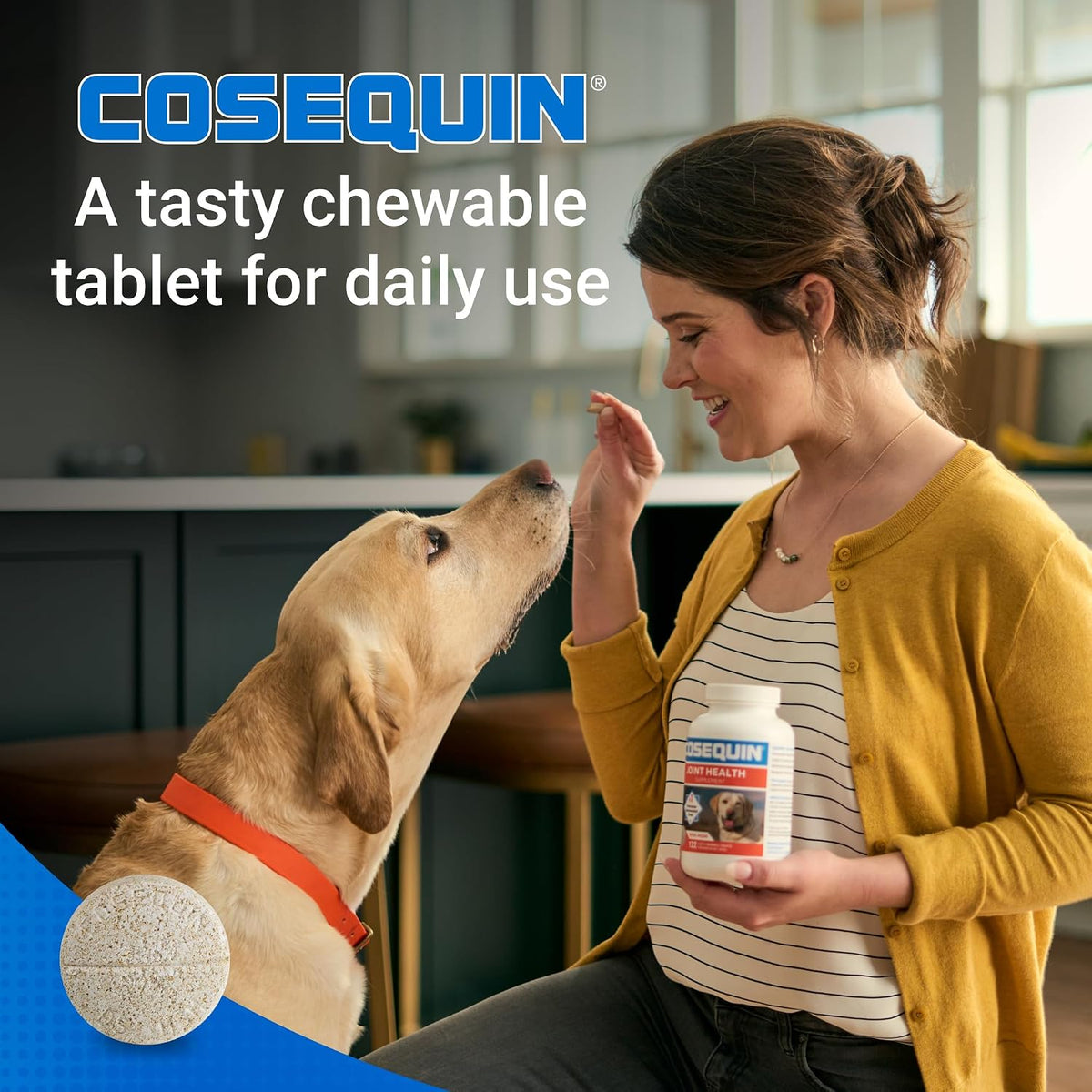 Nutramax Cosequin Maximum Strength Joint Health Supplement for Dogs - with Glucosamine, Chondroitin, MSM, and Hyaluronic Acid, 75 Chewable Tablets