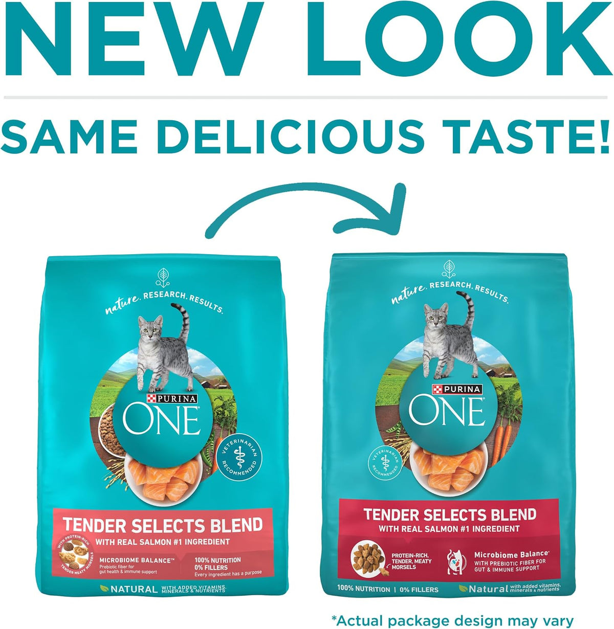 Purina ONE Digestive, Natural Dry Cat Food, Tender Selects, Salmon, 22 lb
