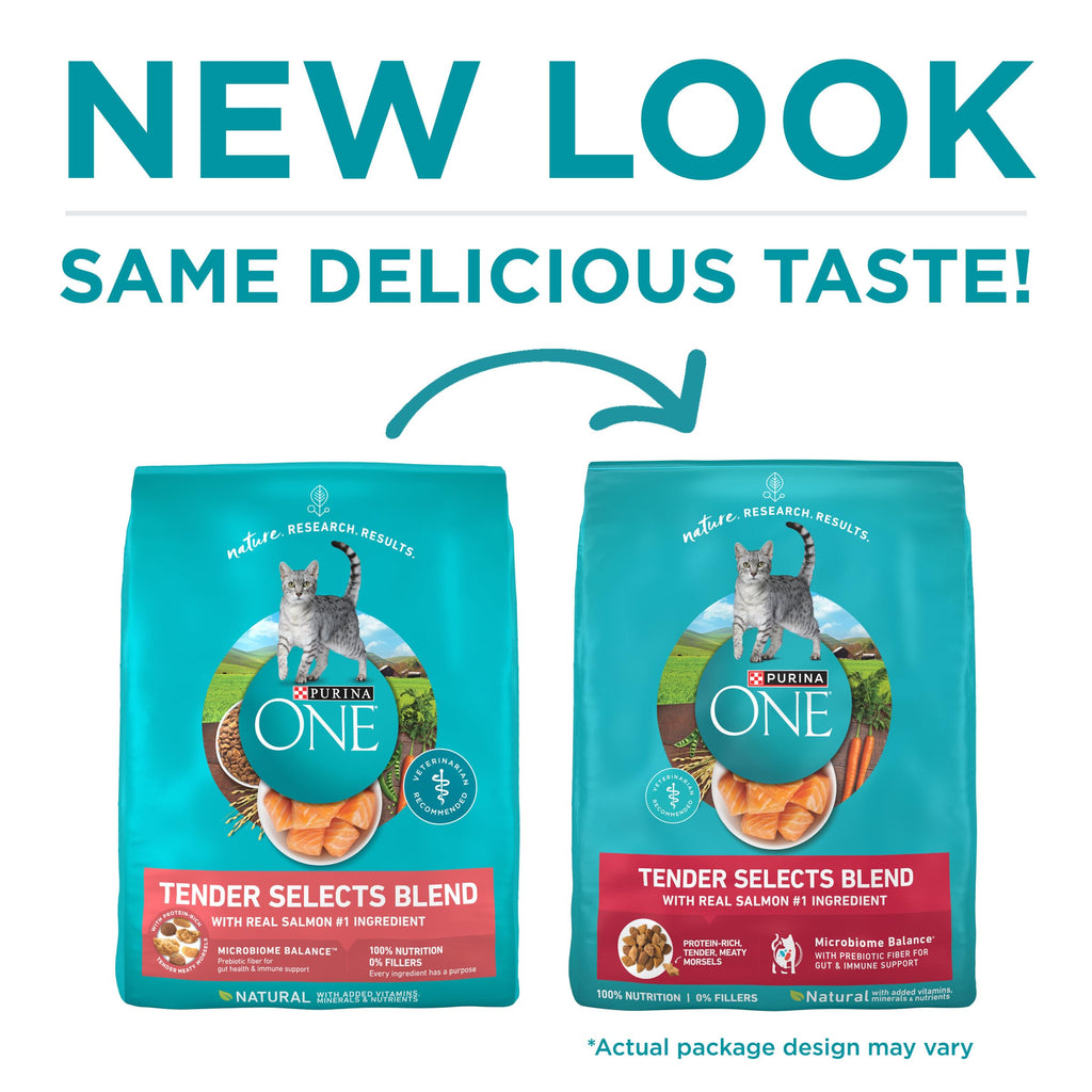 Purina ONE Digestive, Natural Dry Cat Food, Tender Selects, Salmon, 22 lb