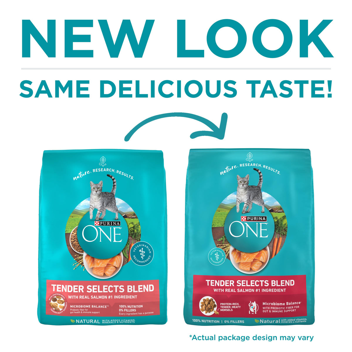 Purina ONE Digestive, Natural Dry Cat Food, Tender Selects, Salmon, 22 lb
