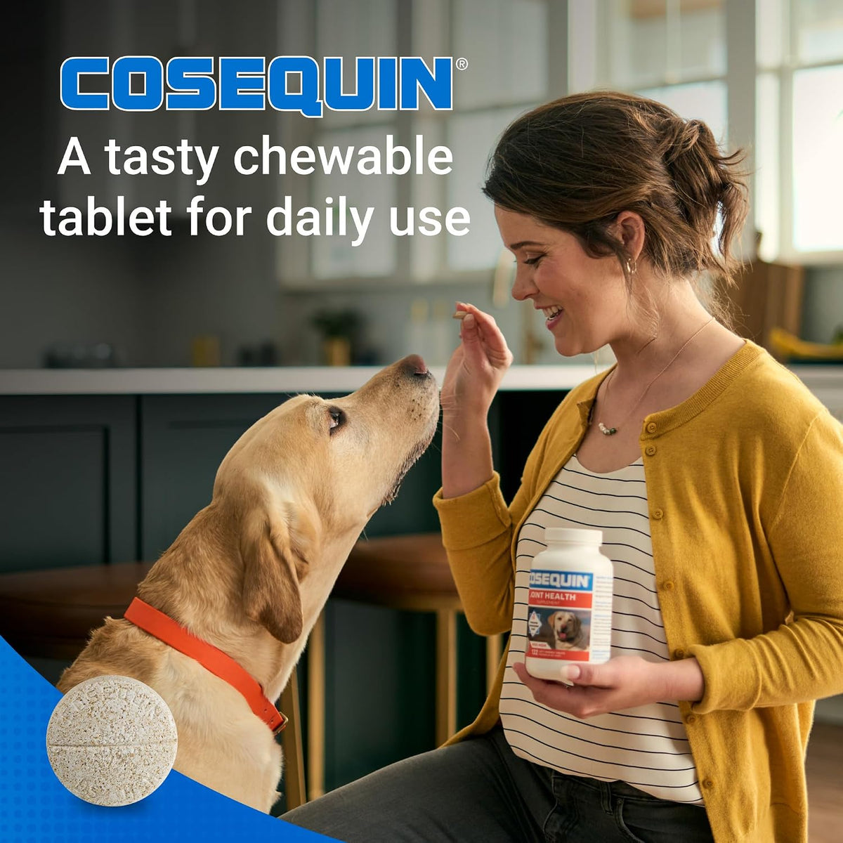 Nutramax Cosequin Maximum Strength Joint Health Supplement for Dogs - with Glucosamine, Chondroitin, MSM, and Hyaluronic Acid, 75 Chewable Tablets