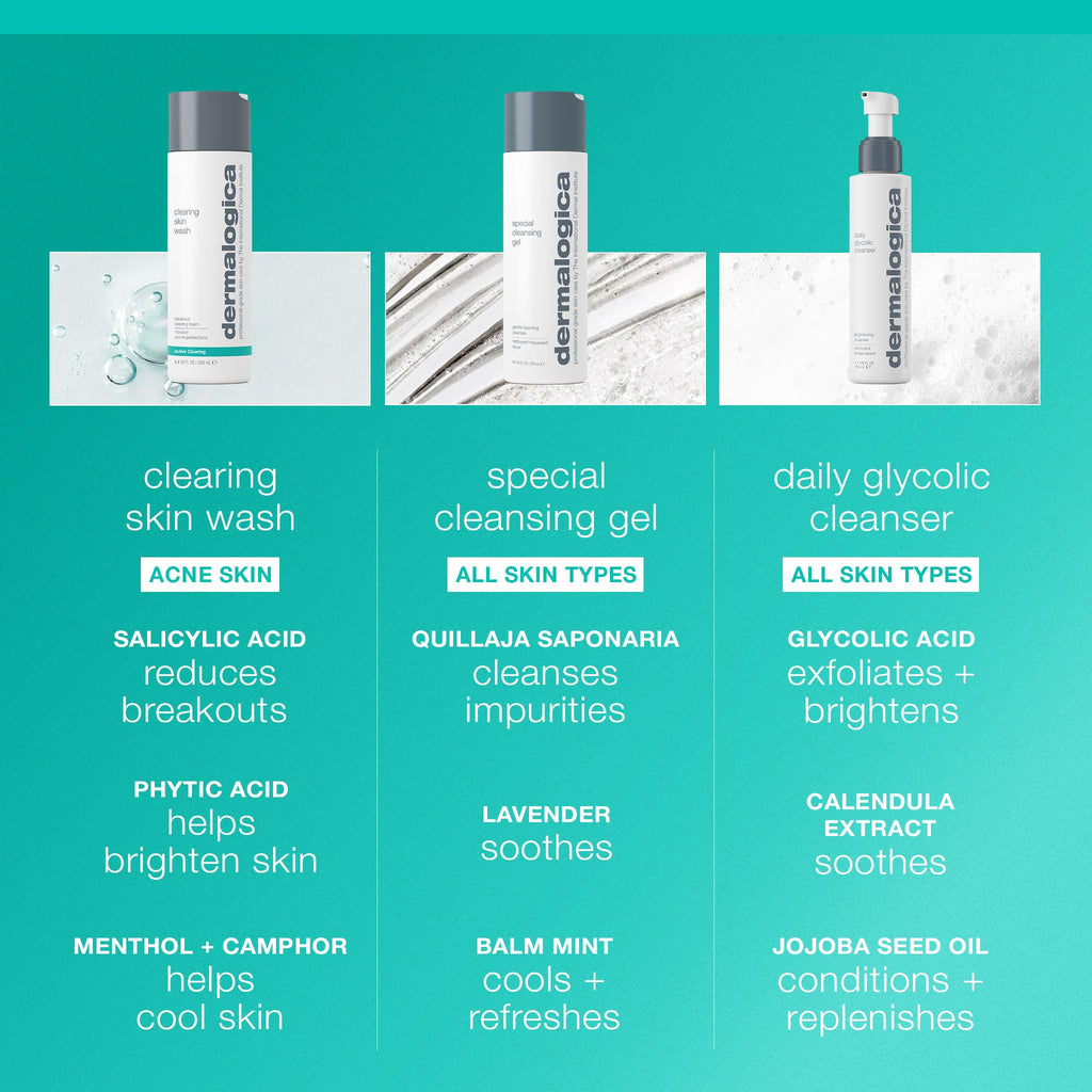 Dermalogica Clearing Skin Wash, Salicylic Acid Acne Face Wash
