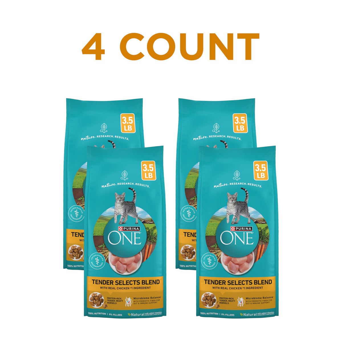Purina ONE Digestive, Natural Dry Cat Food, Tender Selects, Salmon, 22 lb