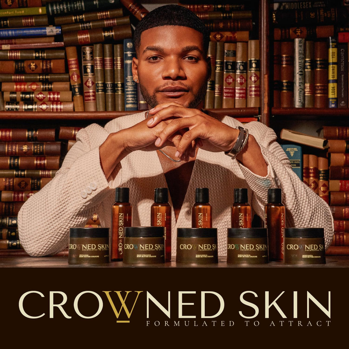 Crowned Skin Body Butter & Body Oil, King Essentials, Warm & Alluring