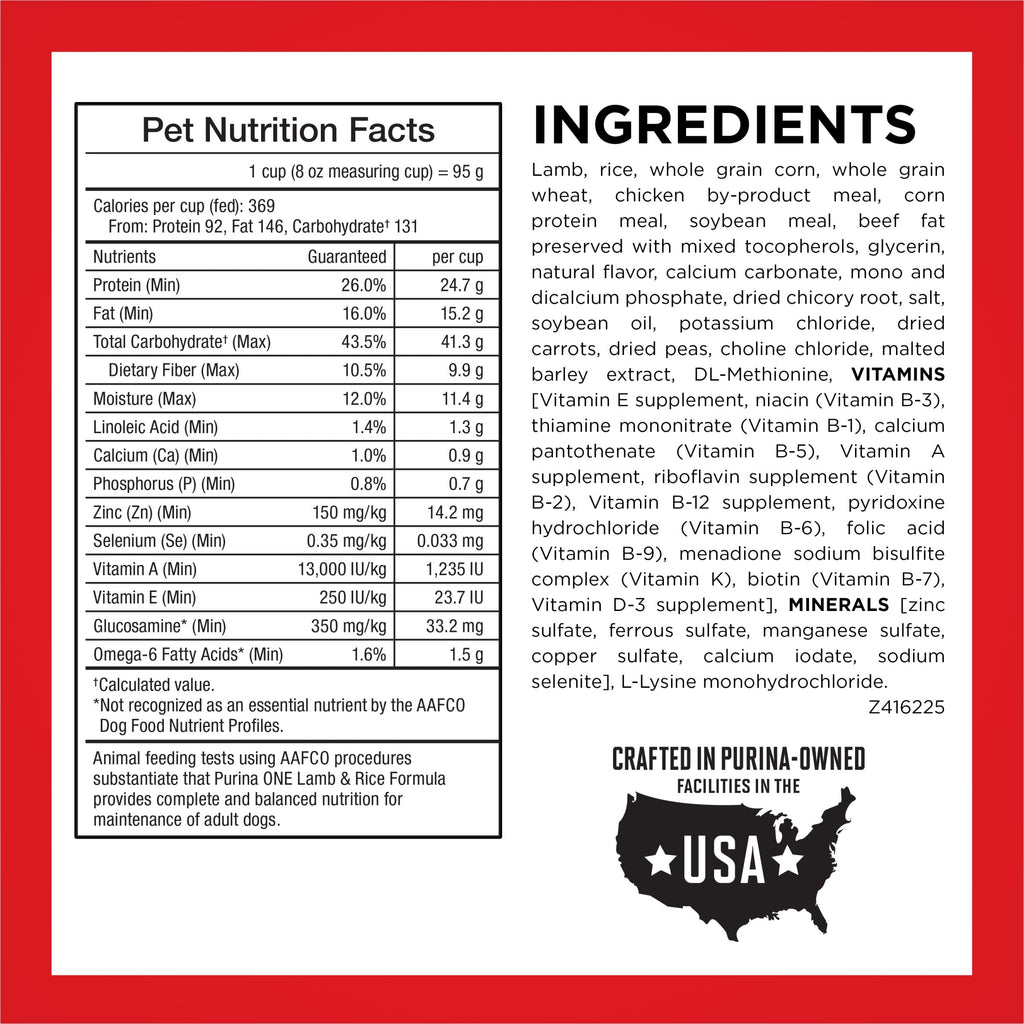 Purina ONE Chicken and Rice Formula Natural Dog Food