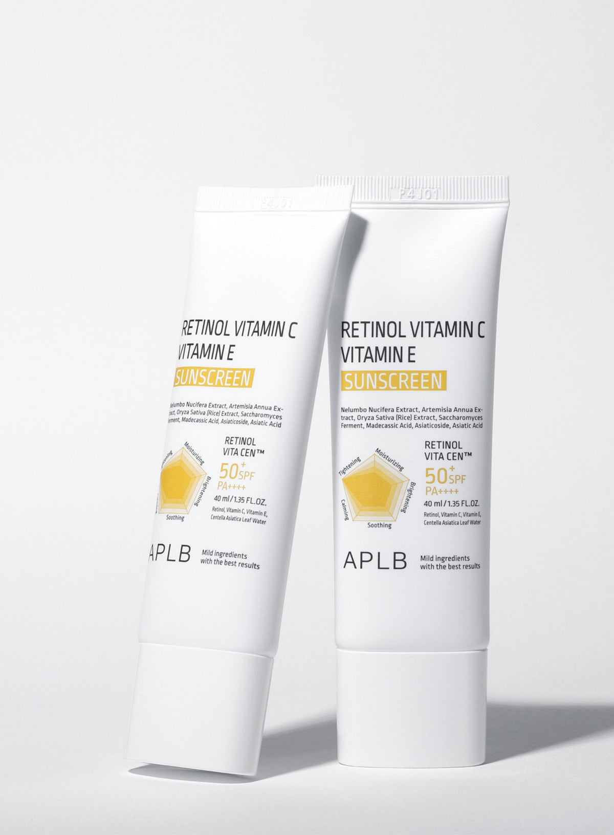 Retinol Vitamin C Vitamin E Sunscreen (SPF50+ PA++++) Duo Set (40ml*2ea)
