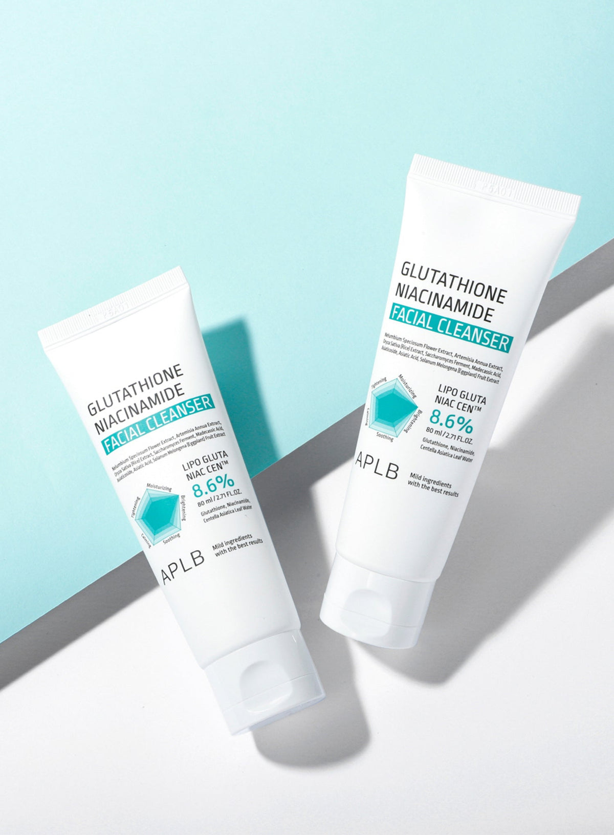 Glutathione Niacinamide Facial Cleanser Duo Set (80ml*2ea)