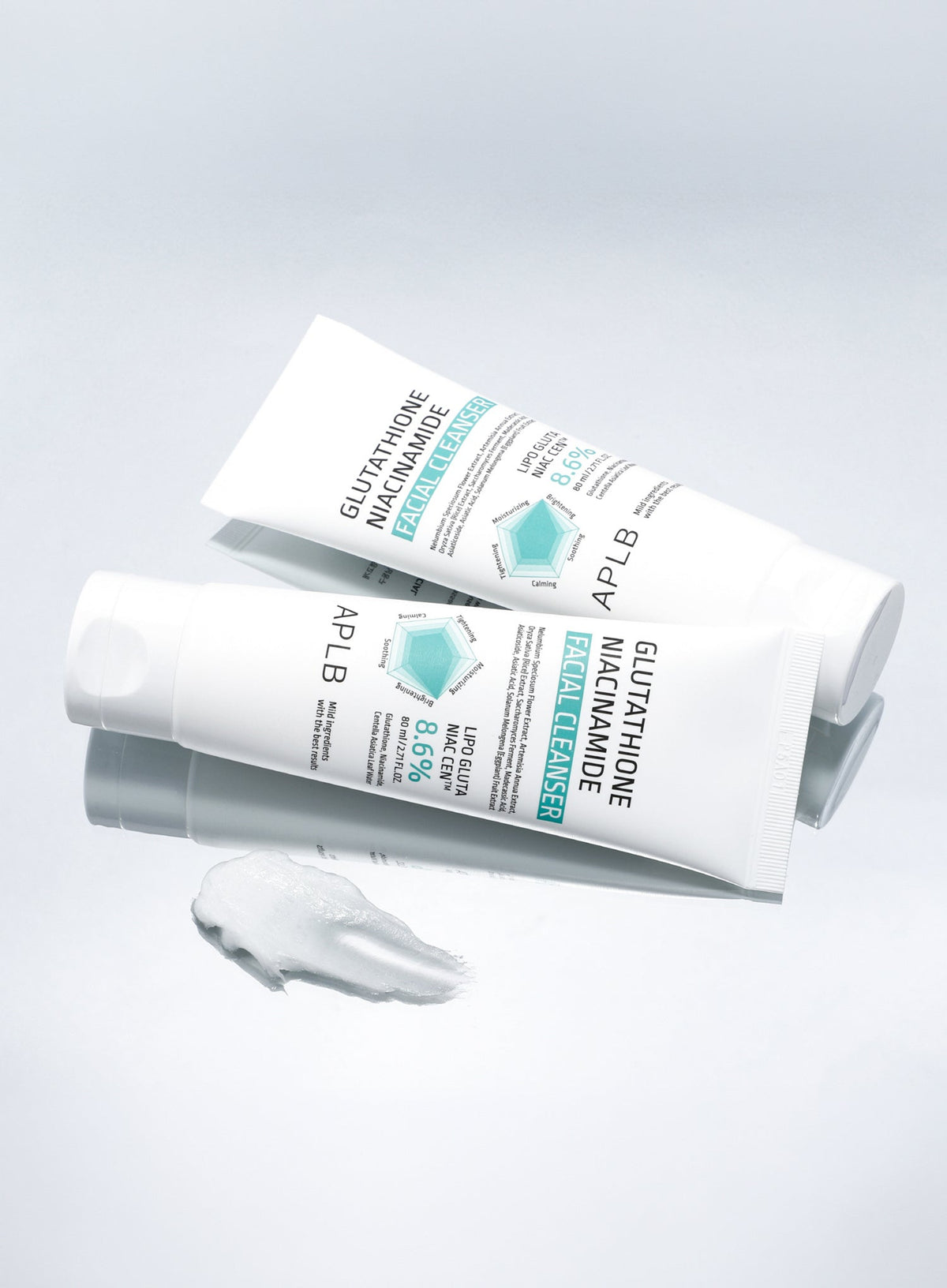 Glutathione Niacinamide Facial Cleanser Duo Set (80ml*2ea)
