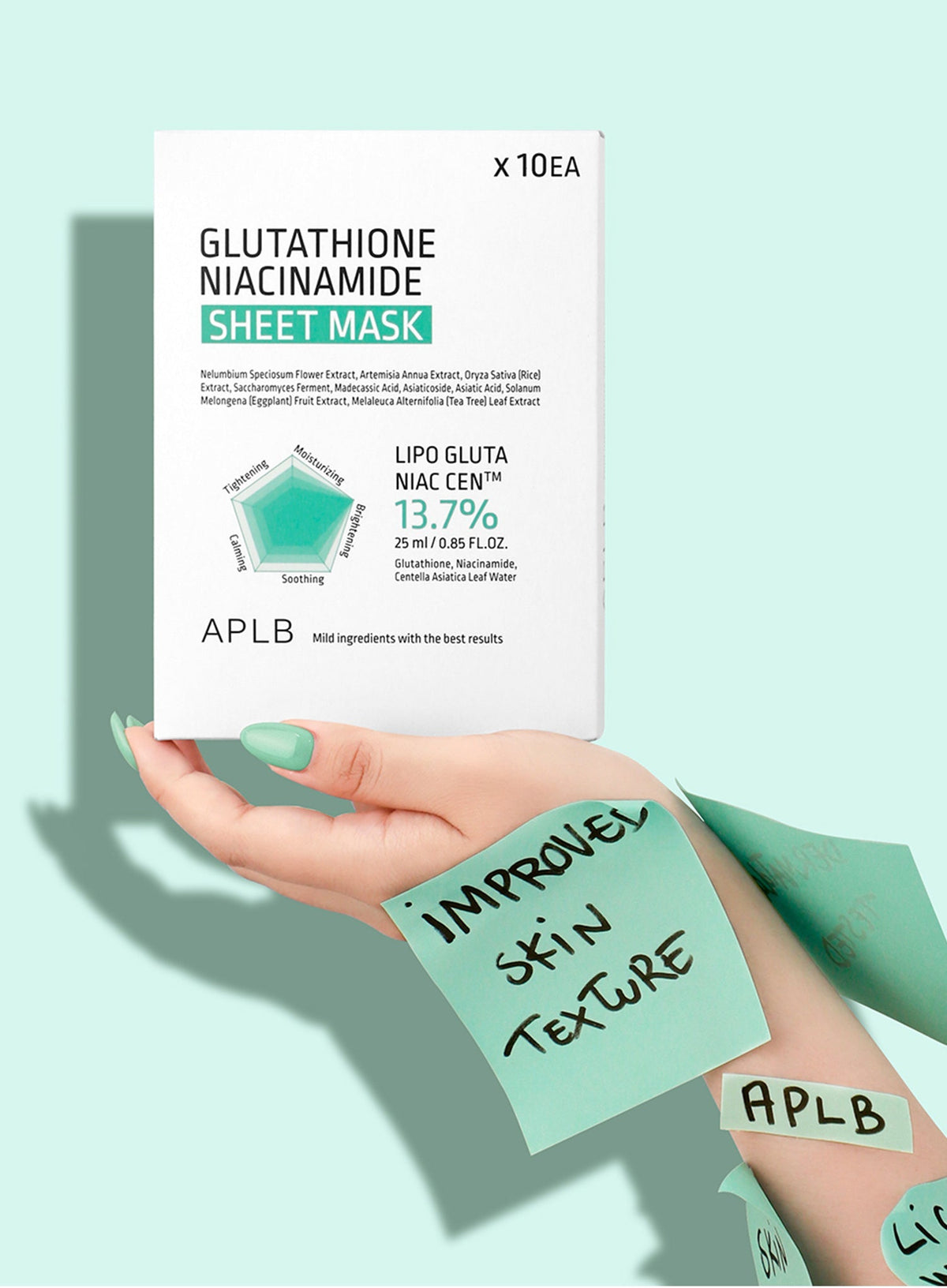 Glutathione Niacinamide Sheet Mask (25ml x 10ea)