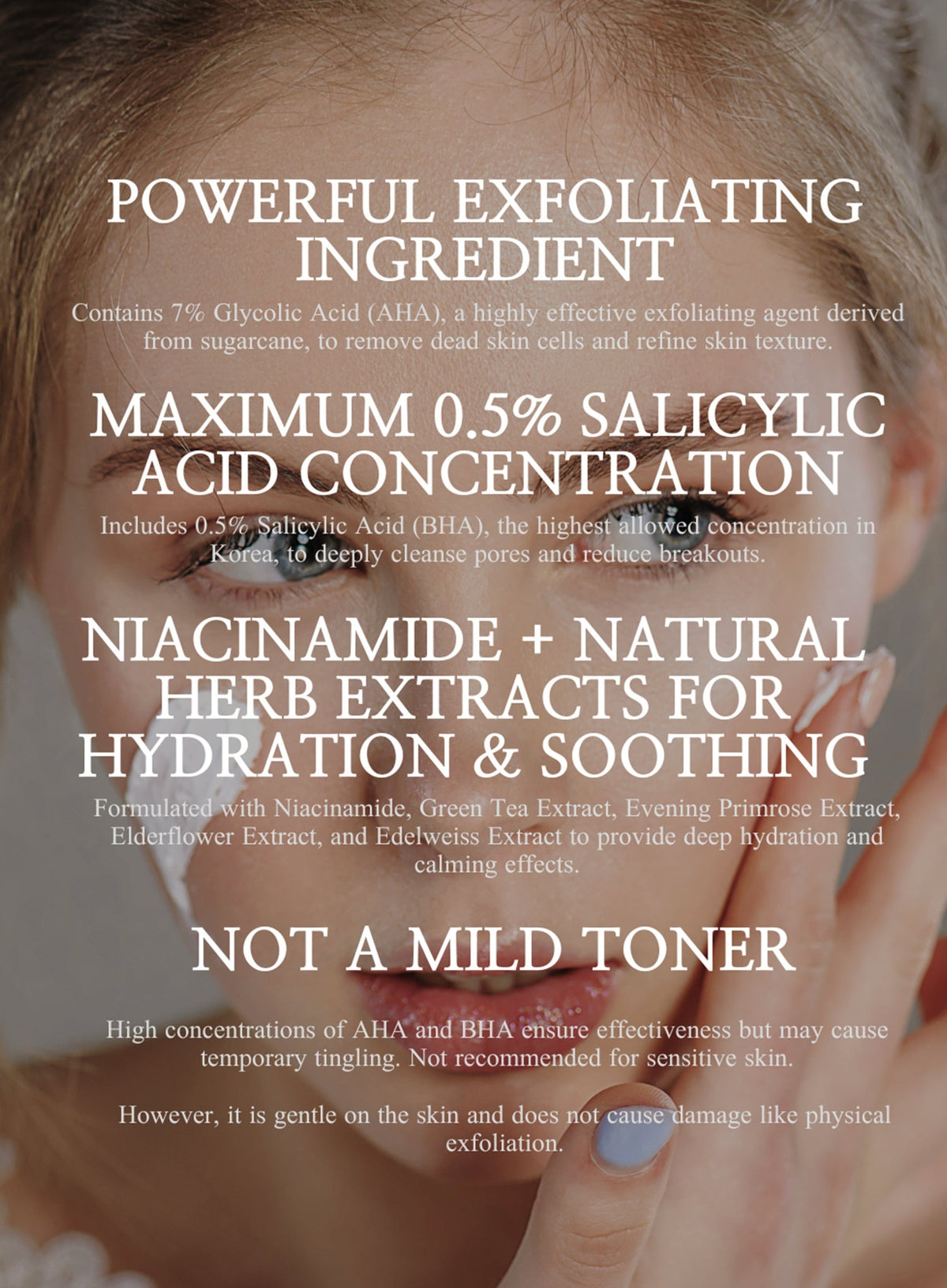 AHA 7% BHA 0.5% Exfoliating Facial Toner 200ml (GS)