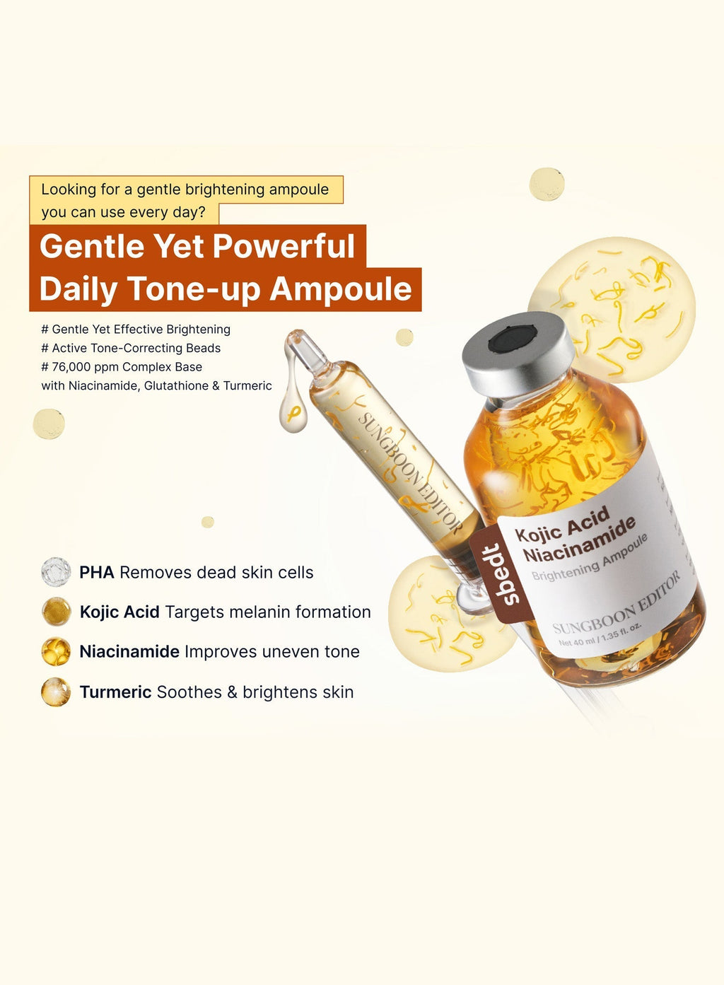 Kojic Acid Niacinamide Brightening Ampoule Trio Set (40ml*3ea)