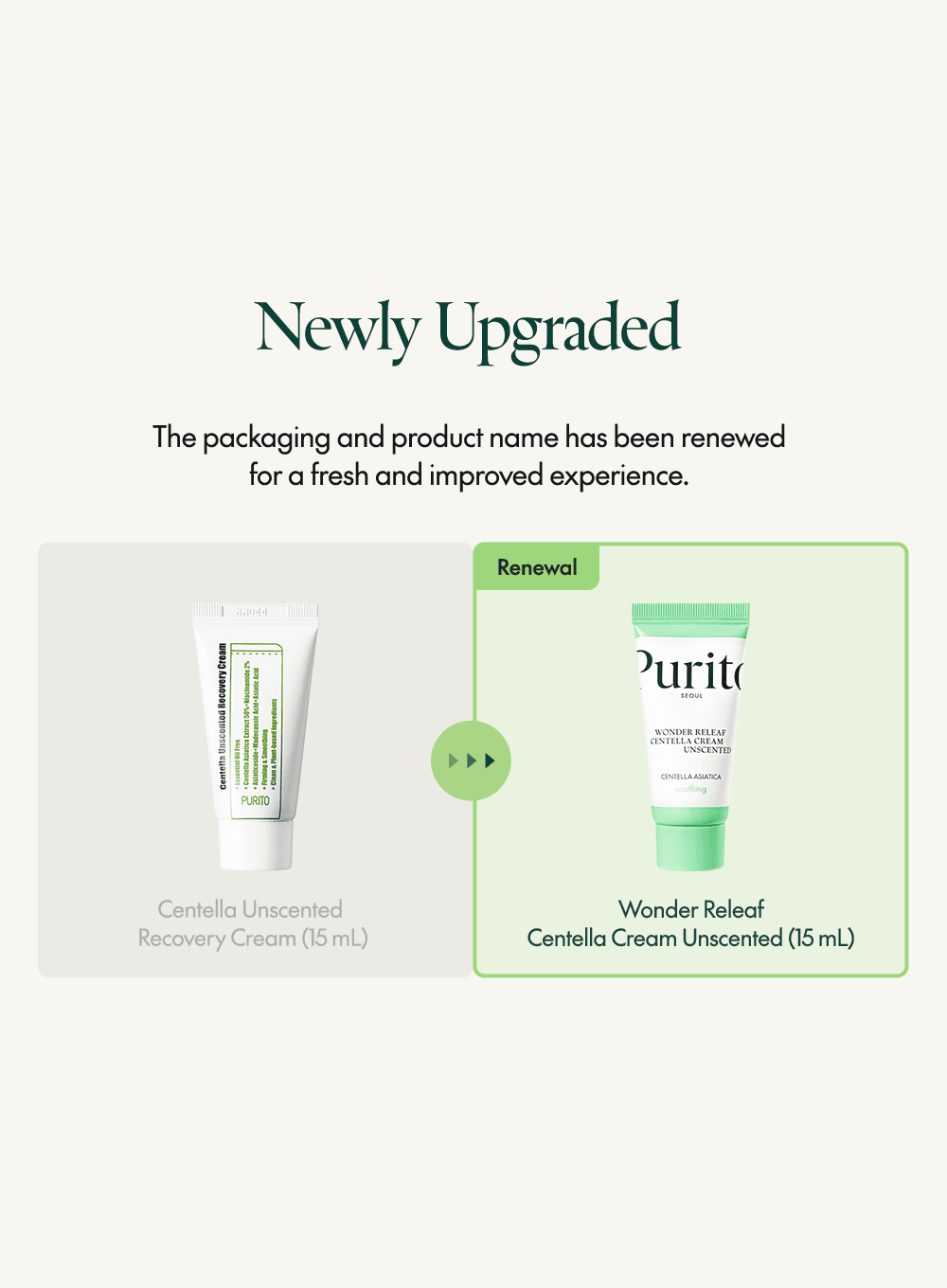 Wonder Releaf Centella Cream Unscented (mini) Trio Set (15ml*3ea)