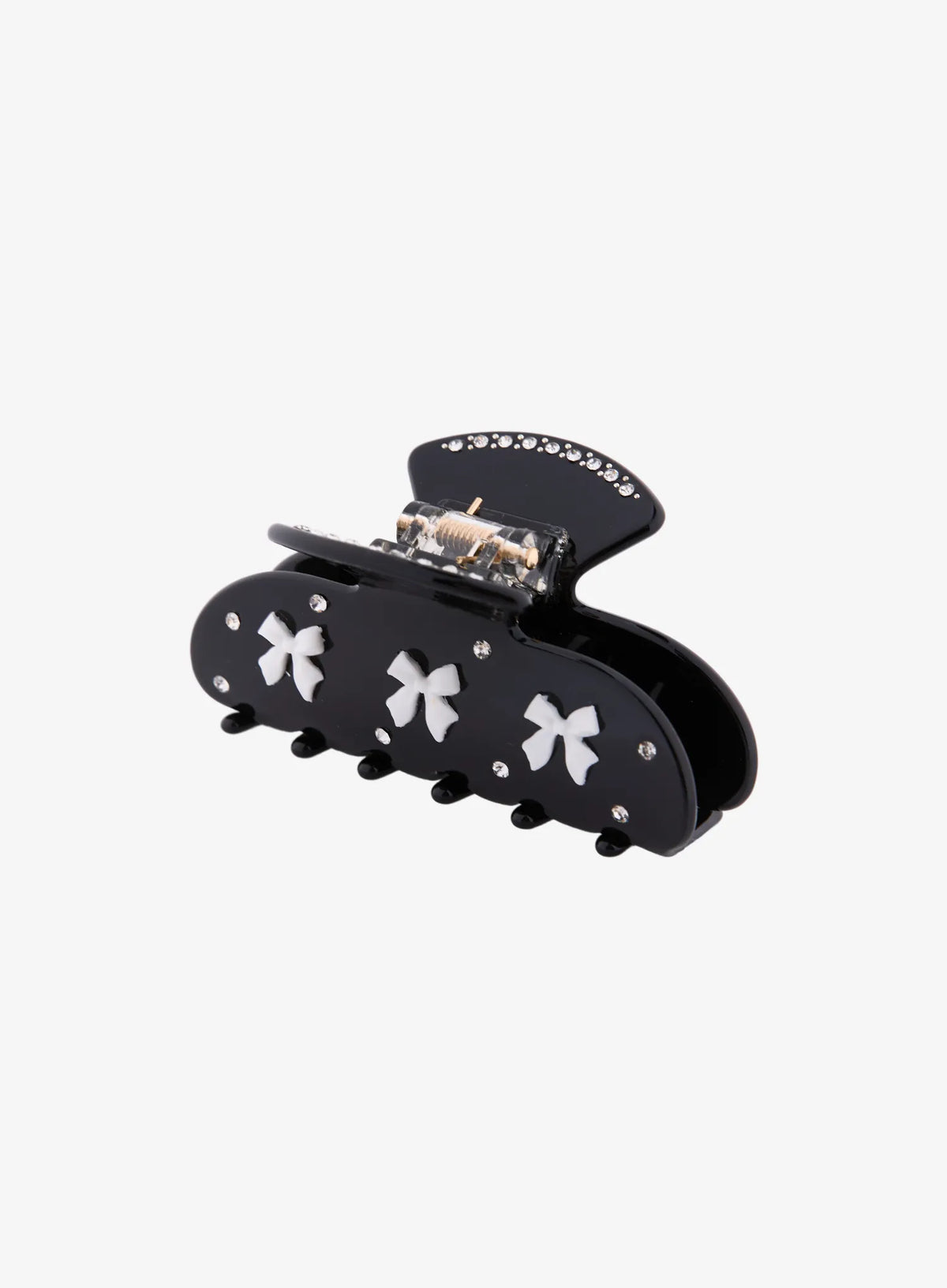 Black Ribbon Jewel Hair Pin IL530