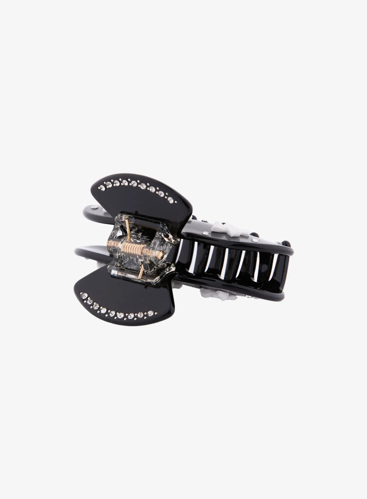 Black Ribbon Jewel Hair Pin IL530