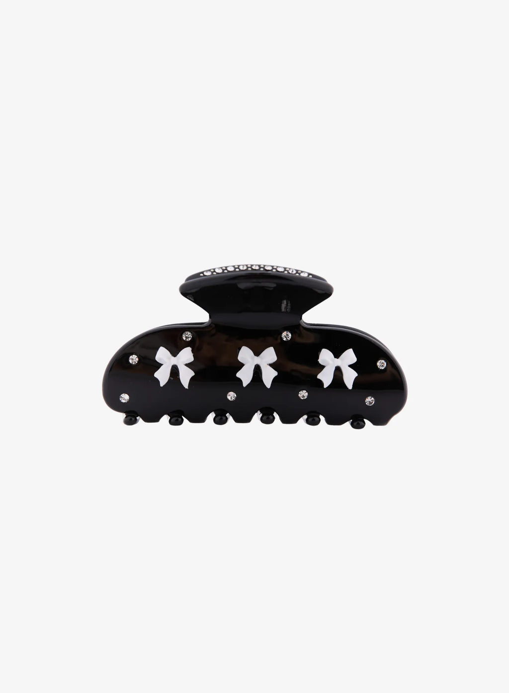 Black Ribbon Jewel Hair Pin IL530